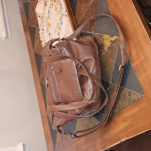 Leather lily jade madeline diaper bag